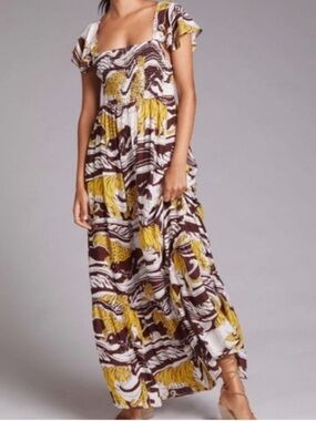 Anthropologie Panther NWT Maxi Dress XL